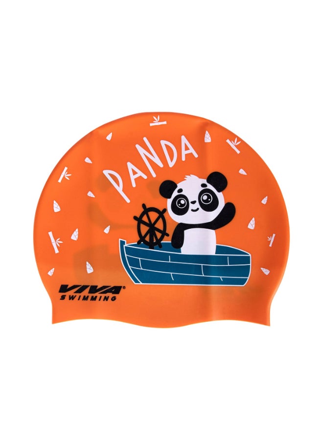 Viva Swimming Printed Cap For Kids - Orange - Image 1